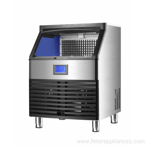 Commercial Integrated Air-cooled Ice Maker 60KG Super Large Output Milk Tea Shop Large Bar Automatic Cube Ice Making Machine